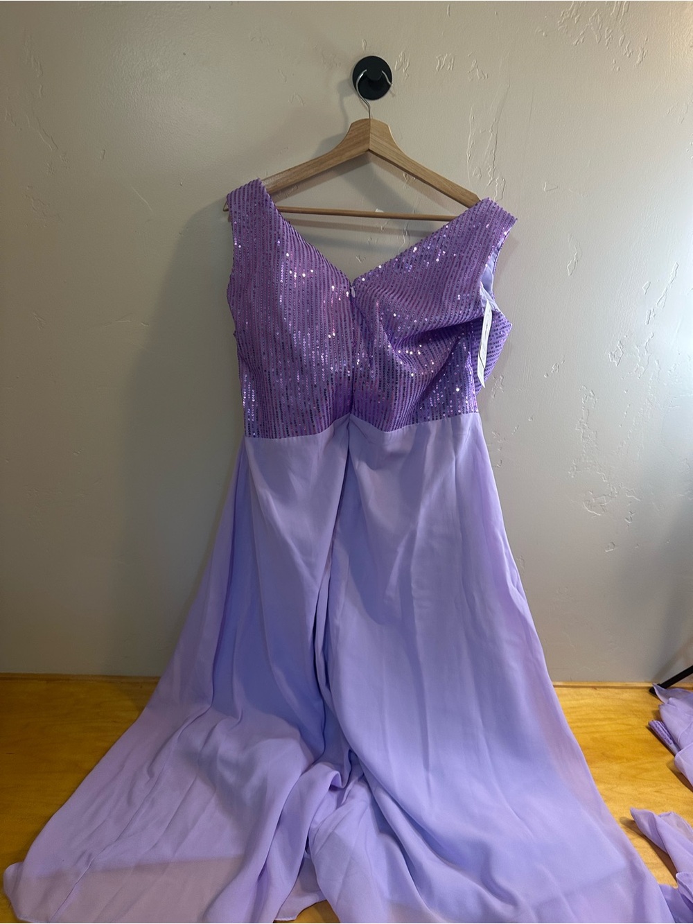 Women’s Formal Lavender Sequin Bodice Midi Evening Dress with Jacket 20W NWT - Picture 5 of 7
